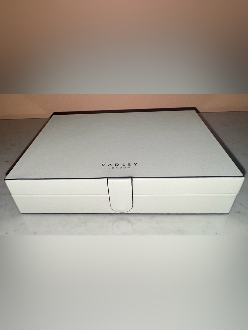 NEW Radley London White Jewelry Box with Magnetic Closure. Simple & Minimalist